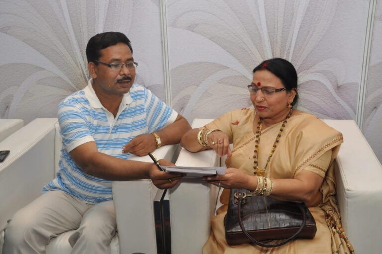 Me with Padma Bhusan Late. Sharda Sinha (Indian Folk and Classical Singer)